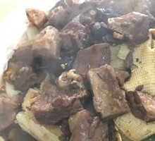 Meat Noodles on a Board