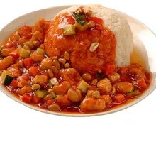 宫保鸡丁盖饭盖面