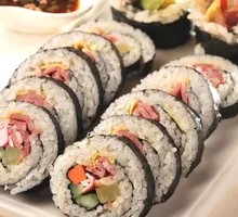 Rice Roll with Chinese Sausage and Bacon