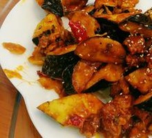 Caramelized Eggplant with Beef Cubes