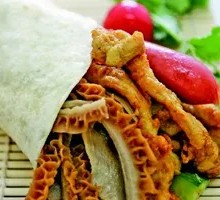 牛肉鸡柳千张卷饼
