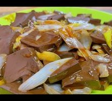 Scallion Braised Blood Tofu