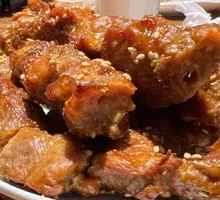 Grilled Pork with Large Skewers