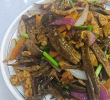 Deer Mushroom Stir-Fried with Pork