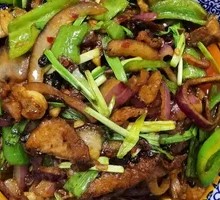 Wild Vegetable Stir-Fry with Pork