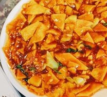 Stir-fried crispy rice cakes