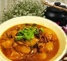 Chicken Stewed with Mushrooms