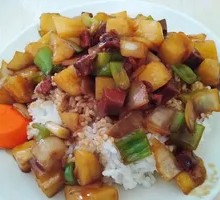 Beef and Potato Rice Bowl