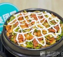 Grilled Meat Crispy Chicken Rice Platter