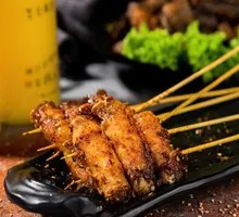 Grilled Tofu Skin Rolls with Enoki Mushrooms