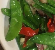 Cured Pork with Snow Peas