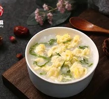 Egg and Bok Choy Porridge