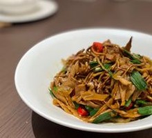 Smoked Bamboo Shoots with Paper-Wrapped Preserved Meat