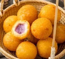 Fried Taro and Sweet Potato Balls
