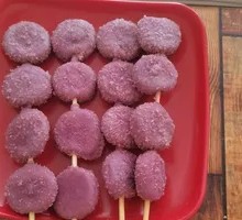 Fried Purple Sweet Potato Skewers