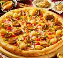 Golden Abalone and Scallop Pizza