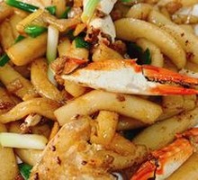 White Crab with Rice Cake