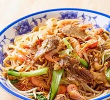 Beef and River Shrimp Fried Noodles