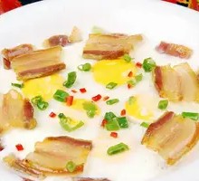 Salted Pork Steamed Egg