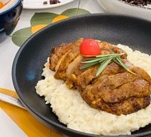 Rosemary Pan-Seared Chicken Risotto