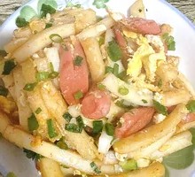 Sausage and Egg Grilled Rice Cake