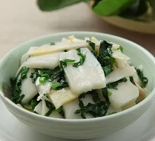 Vegetable and Pork Noodles in Rice Porridge