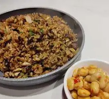 Fermented Black Vegetable and Beef Fried Rice