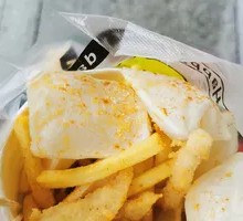 Rice Cake Chicken Strips and French Fries Platter