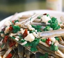 Scallion Oil Clams