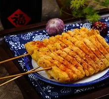 Fried Orchid Blossom Skewers