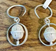 Moon-Enveloped Silver Threads Earrings