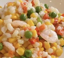 Corn and Pea Stir-fry with Shrimp