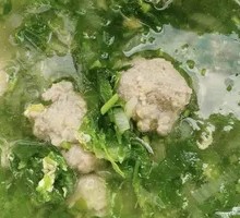 Pork Meatball Soup with Bok Choy