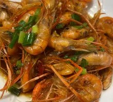 Scallion Stir-fried River Shrimp
