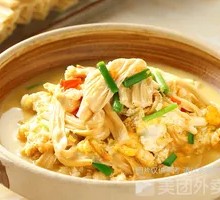 Fried Egg Stewed with Tofu Skin