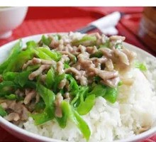 Green Pepper Shredded Pork Rice