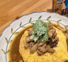 Braised Pork Cheese Omelette Rice