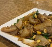 Bok Choy Stir-fried with Pork Head Meat