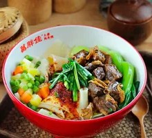 Meat Sauce Oil-Poured Hand-Torn Noodles