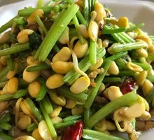 Stir-fried Mung Bean Sprouts with Celery