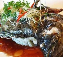 Steamed Sea Bass with Cantonese Style