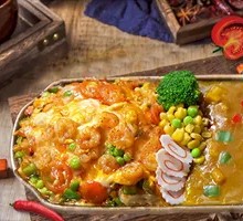 Hong Kong Style Curry Shrimp and Egg Rice