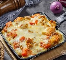 Curry Chicken Cheese Rice Bake
