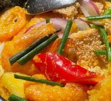 Salted Egg Yolk Stir-fried Shrimp
