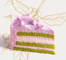 Taro Paste Coconut Pandan Cake