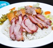 Barbecue Pork and Soy Sauce Chicken Rice