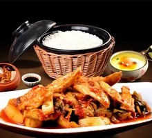 Spicy and Sour Pork Intestine Rice