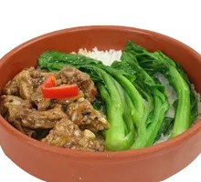 Steamed Pork Rib Rice with Black Bean Sauce