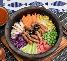猪排石锅拌饭