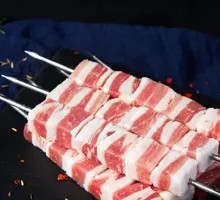 Black Pepper Pork Belly Skewers